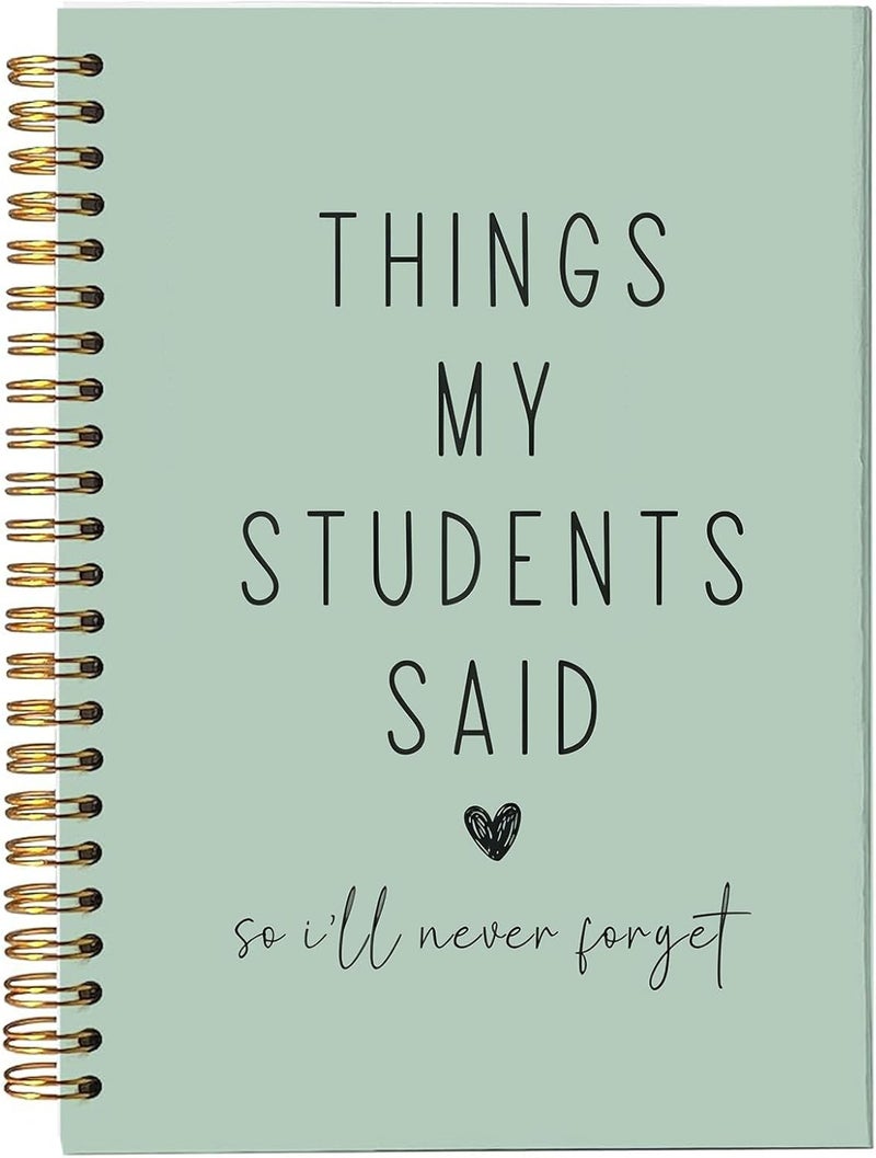 bitCNY Teacher Gift Spiral Notebook Mint Green, Thank You Gift for Teacher, Teacher Appreciation Gifts, Keepsake Journal, Teacher Notebooks for School Supplies, Home & Office, Spiral Bound 5.5x8.5 - Image 1